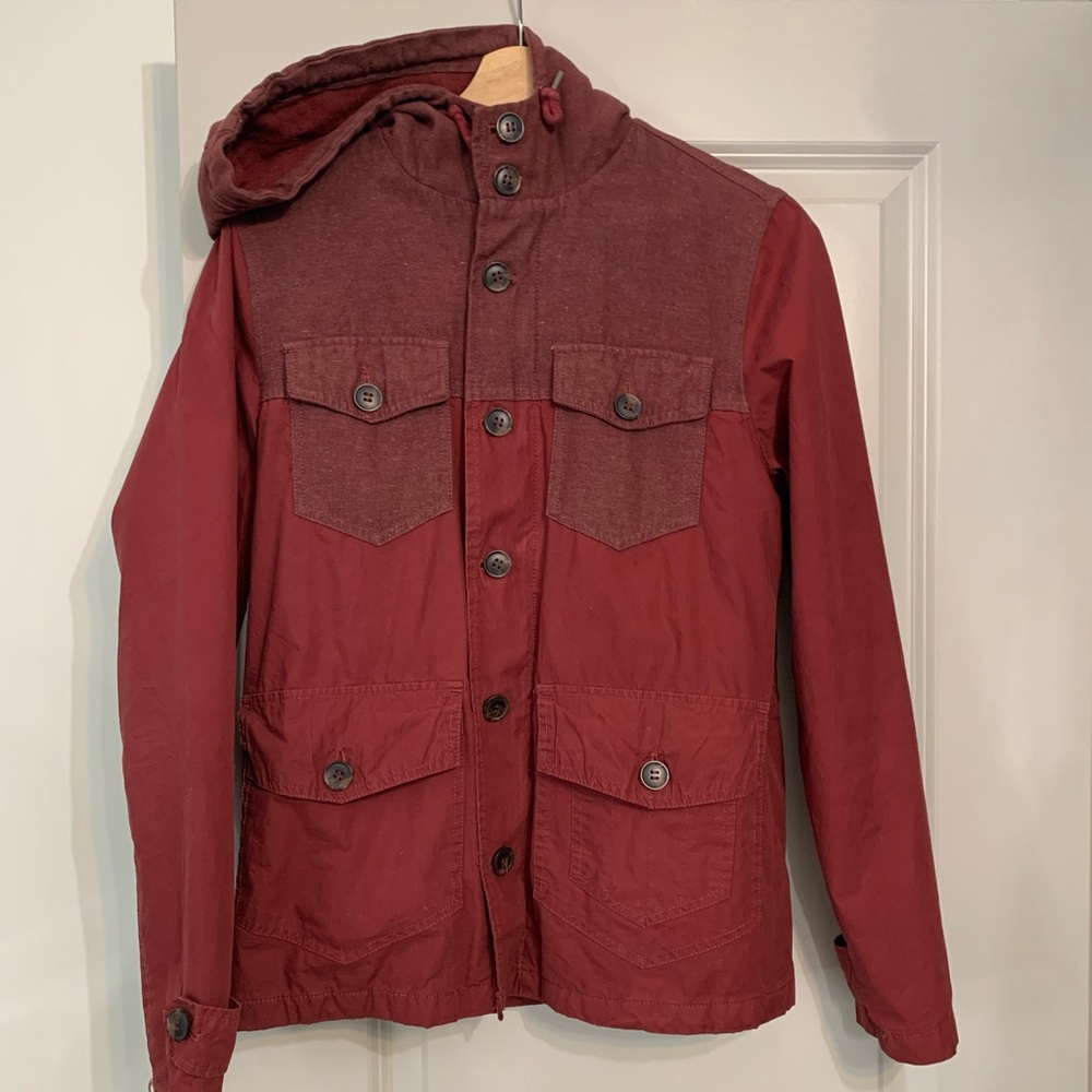 Topman Burgundy Coat
